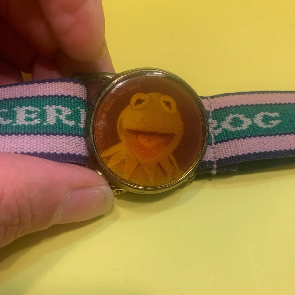 Disney Kermit the Frog Belt with Clip Vintage.